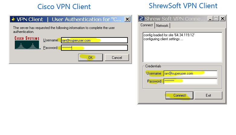 shrew soft vpn client key